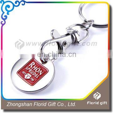 High Quality Cheap Custom Shape Metal Trolley Coin Keychain photo-4