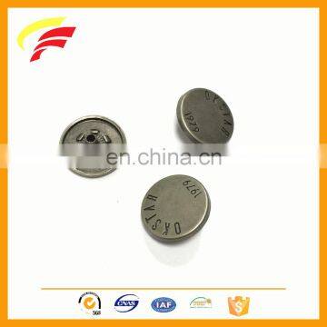 18mm metal custom snap button with debossed logo for clothing F1250