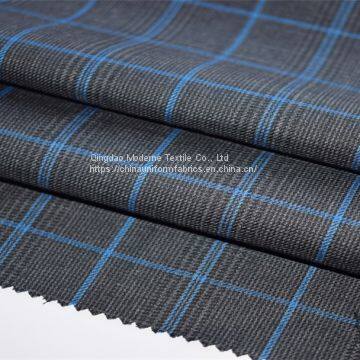 Fashion Modern Checked Worsted Wool Suiting Fabric photo-3