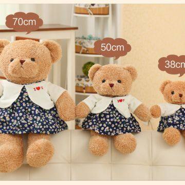 Small Soft Teddy Bear Wholesale Pink Blue Gray Soft Plush Toys For Babies