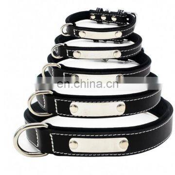 Stainless Steel Iron Sheet Word Carved Pet Collar Leather Leash Training Dog Rope Pet Neck Chain Pet Supplies photo-4