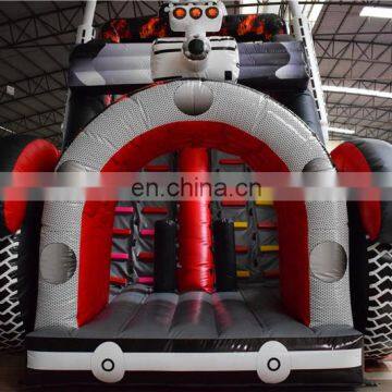 All in One Kids Steam Train Theme Inflatable Obstacle Course Bounce House for Sale photo-4