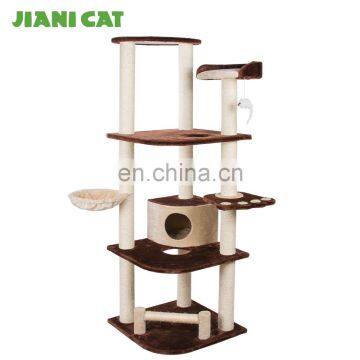 new soft designed brown adjustable cat climbing tree