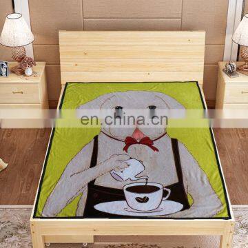 Wholesale Custom New Flannel Cartoon Printed Leisure Blanket photo-2