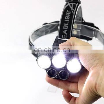 2*18650 Battery Headlamp LED USB Charging T6 Zoomable Waterproof LED Headlamps For Hunting