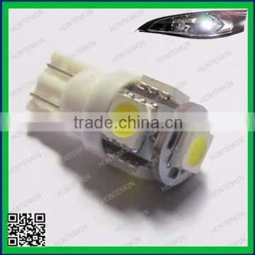 5 LEDs ultra bright SMD 5050 12V DC Car LED T10