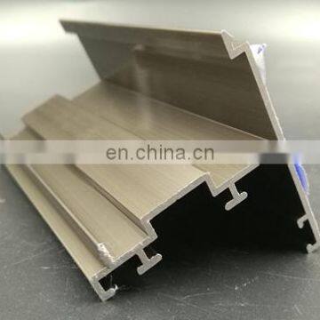 Champagne  Anodized Industrial Decoration Aluminum Profiles for doors