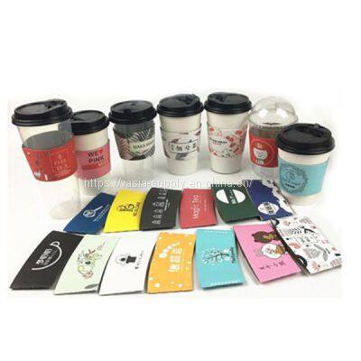 Custom printed paper coffee cup sleeves for sale coffee mug sleeves for coffee bar