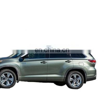 Chrome door visor side window deflector shade sun rain shield silver strips guard for  Toyota Highlander 2015-2020