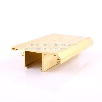 Golden Color Extruded Decorative Brass Door Track