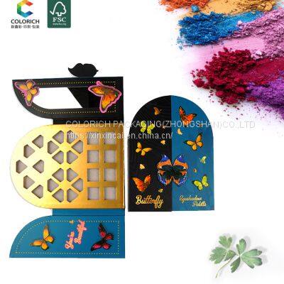 Customized empty eyeshadow palette packaging makeup cosmetic eyeshadow palette empty single eyeshadow palette case