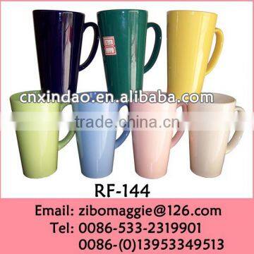 Conic Cheap Price Colored Porcelain Water Promtoion Gift Cup Customized with Good Quality