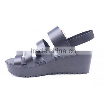 Factory Selling Womens Flat Platform Wedge Fancy Female Golden Buckle up Sandals photo-4