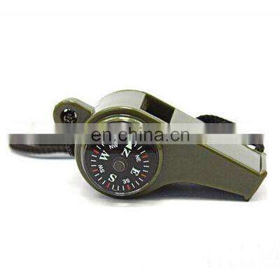 Wholesale Emergency Survival Whistle Led Light Thermometer Compass Survival Whistle