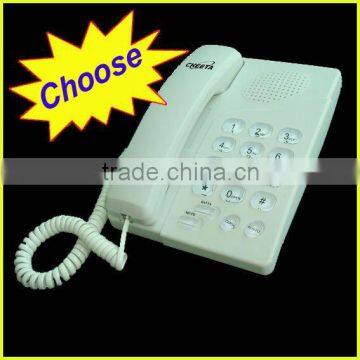 Basic corded telephones desk and wall mounted for shops and home and office use