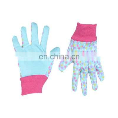 HANDLAND in Stock Pink Cotton Floral Pattern Thorn Proof Garden Work Gloves,Kids Gardening Gloves For Age 3-10