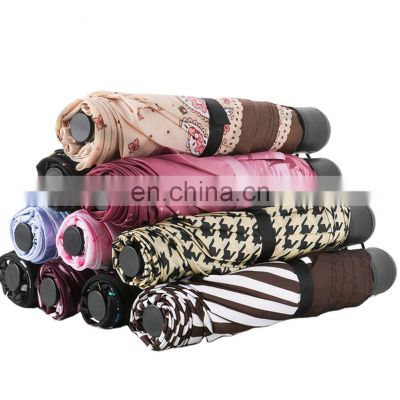 Chinese Manufacturer High Quality Promotional 3 Folding Umbrellas,Wholesale Cheap Customized Rain Umbrellas With Logo Prints/