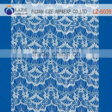 White color wholesale eyelash lace fabric LZ-6039