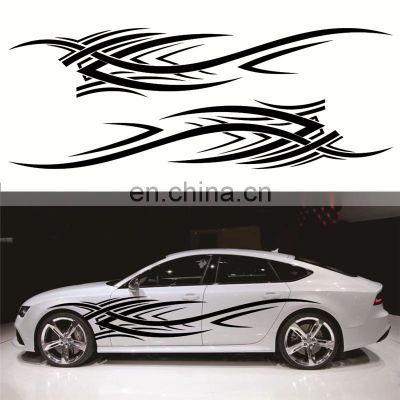 Factory 2pcs Car Styling Stickers Auto Both Side Body Personalized Creative Fire Flame Sticker Vinyl Decal Car Accessories