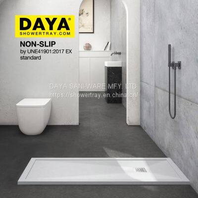 German resin shower pan black slate base design shower tray