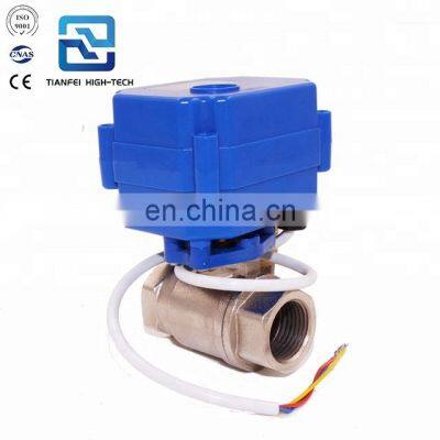 smart water valve 5v 12v 24v female thread screw SS304 cwx-15n electric smart ball valve