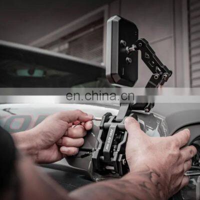 Aluminum Hood Catch With Mirror for Jeep Wrangler JK JL Hood Lock Bonatlock 4X4 Accessory photo-4