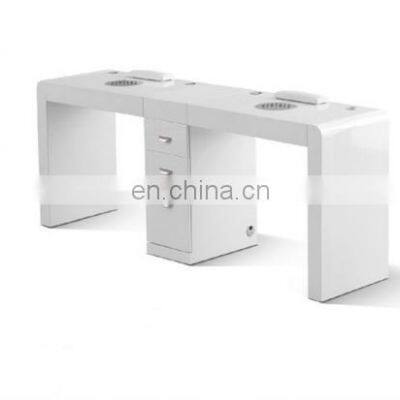 Hot Sale Modern Beauty Salon Nail Furniture French Style High Gross Manicure Table With Dust Collector photo-4
