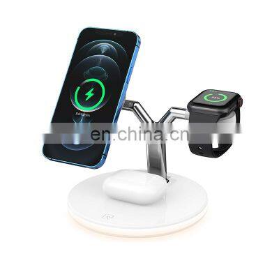 SIKENAI Fast Charging 3 in 1 Wireless Charger Pad for Apple Watch AirPods Iphone 12 Pro Max photo-5