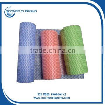 [soonerclean] Nonwoven Wave Line Printed Polyester Fabric for House Cleaning photo-5