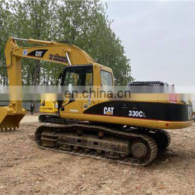 Second hand 30ton cat crawler excavator 330d 330c 330cl 330b used digger with breaker line for sale