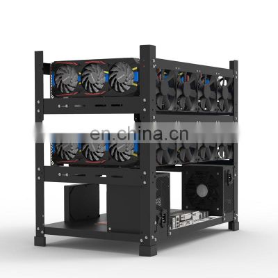 Steel 12GPU Open Air Rig Frame 12 GPU Stackable Rig Rack Case in stock