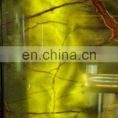 CE Certificate Wall Cladding Stone Translucent Jade Green Onyx Marble Slabs