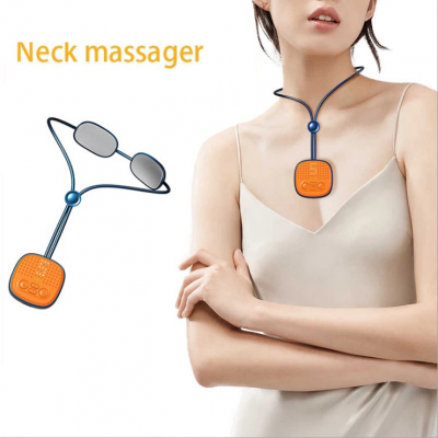 U Shape Mini Ems Smart Neck Massager Low Frequency Pulse Heating Massage Pendant Electric Neck Massager