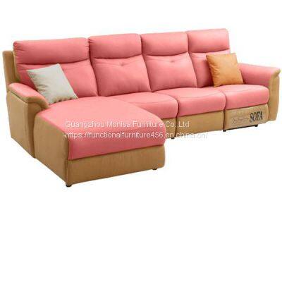 Space Capsule Wash-Free Technology Cloth Chaise Longue Combination Sofa Living Room Theater Minimalist Corner L-Shaped Sponge Fabric Sofa photo-4