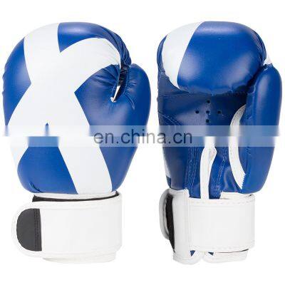 Custom logo pu kick training leather taekwondo punching boxing gloves for fitness