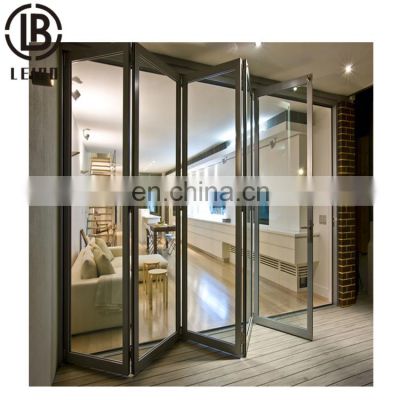 LEIBO Luxury soundproof bi fold aluminum accordion folding door