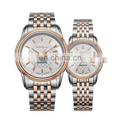 Wholesale Luxury Automatic Watch Set Custom Logo Watch For Lover OEM ODM Stainless Steel Design Classic Business Watch photo-2