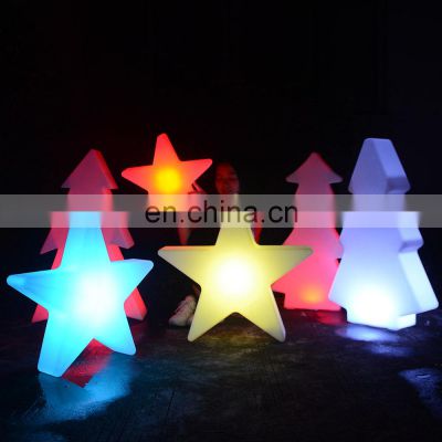 Christmas tree PE /Outdoor house led night street light decor plastic tree/star/snow led Christmas lights wholesale