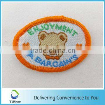 Lovely Embroidery Badge/Sticker/patch design woven label for clothings, bags, and garments