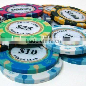 ABS poker chips of different designs