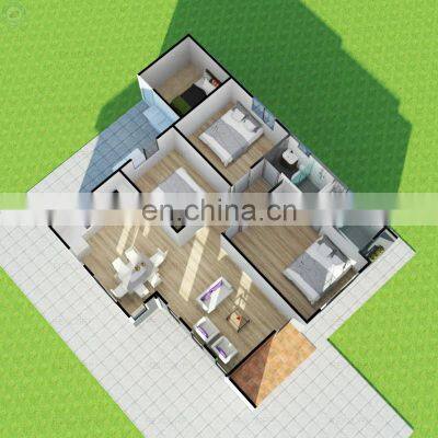 Modern Lightweight Concrete Wall Prefab Concrete House Villa 3 Bedroom Prefab House Home Fast Built photo-4