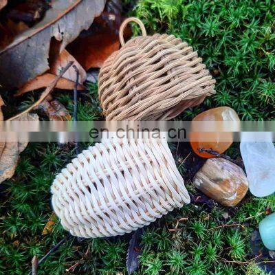 Hot Rattan Toys, Rattan Acorn Hanging Decoration Cute and Acorn Bag Kid Toy Christmas Decor Wholesale photo-3