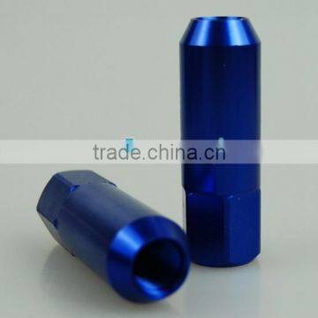 blue anodized aluminum racing wheel lug nuts