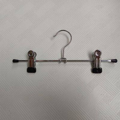 Amozon customized adjustable chrome metal clip pants dress underwear lingerie rubber coated  hanger