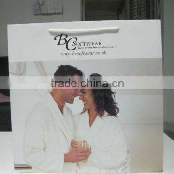 commercial paper bags with logo print, cheap custom made shopping bags