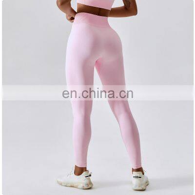 Wholesale Plus Size Gym Fitness Sports Wear Scrunch Butt Seamless Leggings Yoga Pants Women Running High Waist Yoga Tight