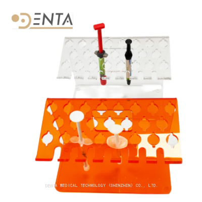 Dental Composite Resin Holder Case Frame Transparent orange Dentistry Clinic Storage Box Dentist Tool and accessories