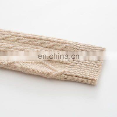 Custom Winter Women's Pure Cashmere Pullover Thick Jacquard Pattern Solid Style Turn-Down Collar Knitwear Sweater photo-6