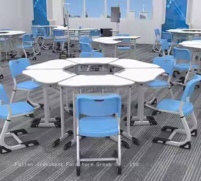 Modern High School Furniture Connection College Student Desk and Chair photo-4