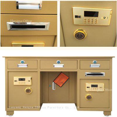 Mesa de Trabalho com Trava Multifuncional com Cofre Escondido, Ranura para Moedas e Buracos para Cabos de CPU – Design em Aço Espessado para Estações de Trabalho Seguras photo-3